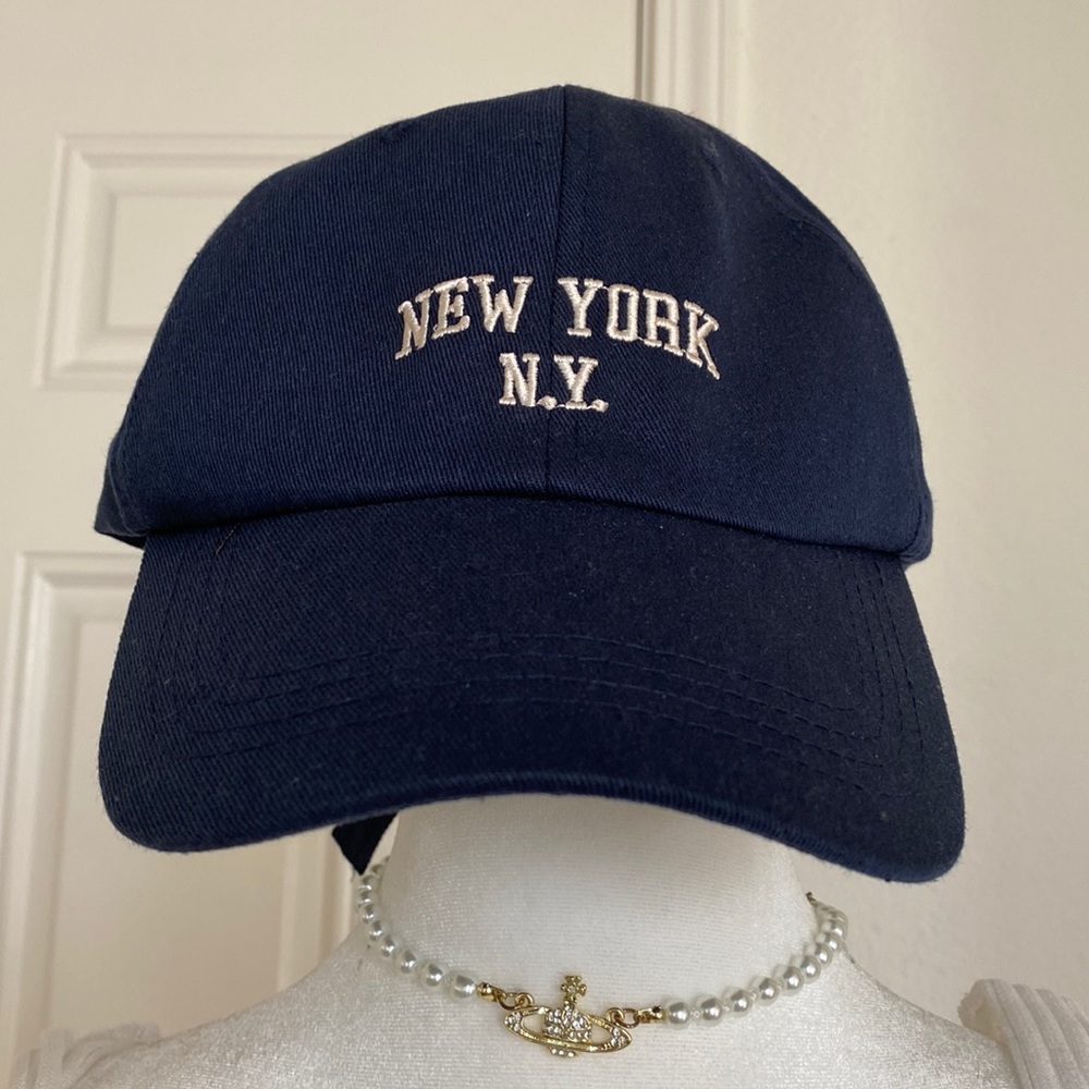 Navy Blue New York Dad Cap